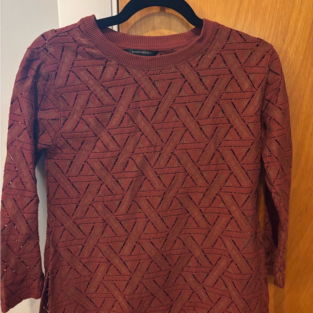 Banana Republic Brick Red Knit Sweater